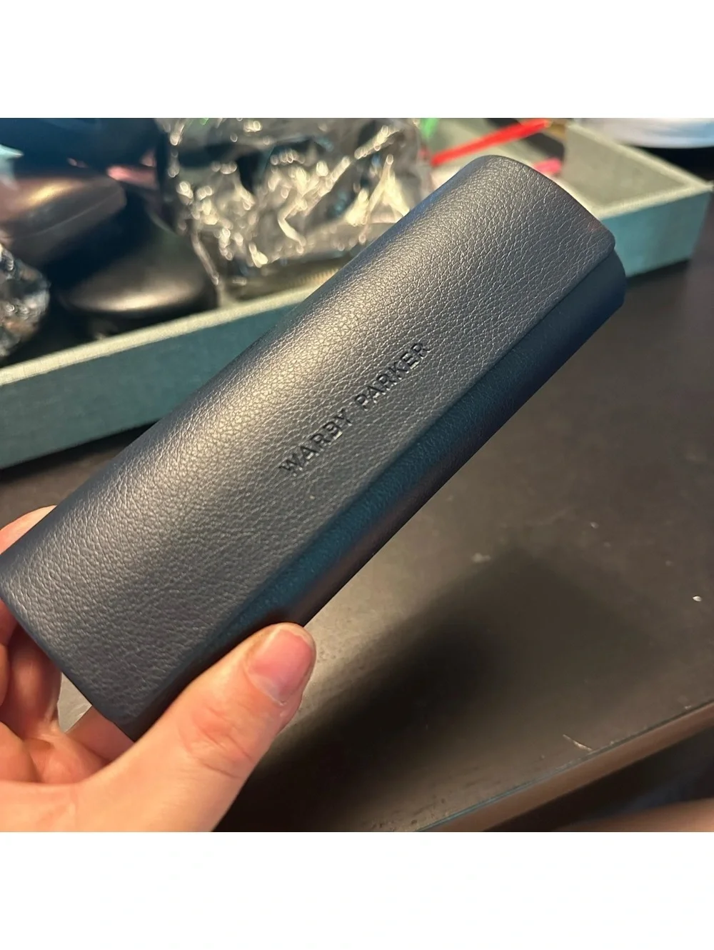 Warby Parker Navy Glasses Case